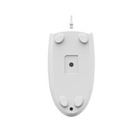 Миша дротова безшумна USB, синє підсвічування, 1200 dpi, білий
