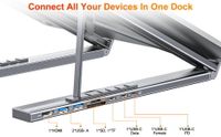 Док станція USB-C 7-в-1 (HDMI/PD/картридер/USB-A / USB-C), алюміній