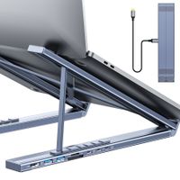 Док станція USB-C 7-в-1 (HDMI/PD/картридер/USB-A / USB-C), алюміній