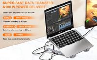 Док станція USB-C 7-в-1 (HDMI/PD/картридер/USB-A / USB-C), алюміній