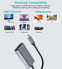 Адаптер-перехідник USB-C на HDMI, 8К 60 Гц