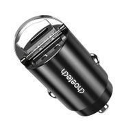Автомобільний зарядний пристрій, USB-A/USB-C, 30Вт, QC3.0/PD, чорний