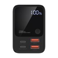 Портативний зарядний пристрій, 27000 mA, QC/PD 222,5 Вт, чорний