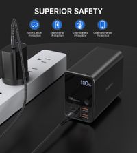 Портативний зарядний пристрій, 27000 mA, QC/PD 222,5 Вт, чорний
