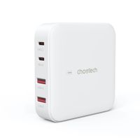 Choetech
Мережевий зарядний пристрій, GaN, 2 USB-A / 2 USB-C, 100Вт, QC3.0/PD/PPS