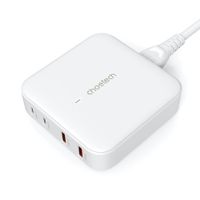 Мережевий зарядний пристрій, GaN, 2 USB-A / 2 USB-C, 100Вт, QC3.0/PD/PPS