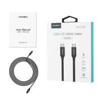 Кабель USB 3.1 GEN 2, 100w, 4K@60Hz, C-тато/C-тато, 2 м, преміум
