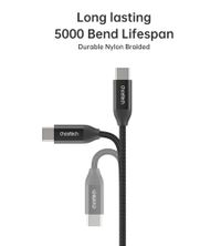 Кабель USB 2.0, 240w, C-тато/C-тато, 1 м, преміум