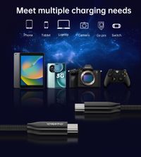 Кабель USB 2.0, 240w, C-тато/C-тато, 1 м, преміум