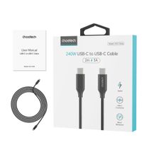 Кабель USB 2.0, 240w, C-тато/C-тато, 2 м, преміум