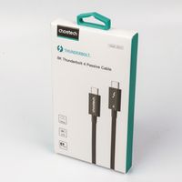 Кабель Thunderbolt4 (40Gbps) Power Delivery (PD) 100 Ватт, 8K@60Hz, C-тато/C-тато, 0.8 м, преміум
