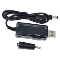 Кабель живлення, USB-AM на 5.5 / 3.5 мм, 9/12V, 0.8 м