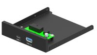 Gembird
Внутрішня передня панель ПК 3.5'', USB3.1 Type-A+Type-C, чорний