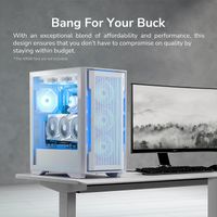 Ігровий корпус, 2*120mm вентилятори передвстановлені, ATX/mATX/mini-ITX, Type C x 1, USB3.0 x 2, Audio x1, скляне вікно