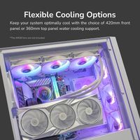 Ігровий корпус, 2*120mm вентилятори передвстановлені, ATX/mATX/mini-ITX, Type C x 1, USB3.0 x 2, Audio x1, скляне вікно