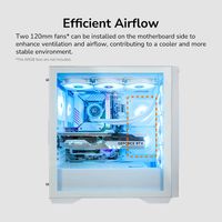 Ігровий корпус, 2*120mm вентилятори передвстановлені, ATX/mATX/mini-ITX, Type C x 1, USB3.0 x 2, Audio x1, скляне вікно