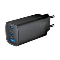 Gembird
Мережевий ЗП, 1xUSB-A (QC3.0 27W)+2xType-C (PD 65W), чорний