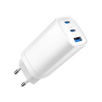 Мережевий ЗП, 1xUSB-A (QC3.0 27W)+2xType-C (PD 65W), білий