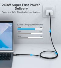 Кабель USB4.Gen 3, 40 Gbps, 240w, C-тато/C-тато, 1.2 м, преміум