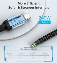 Кабель USB4.Gen 3, 40 Gbps, 240w, C-тато/C-тато, 1.2 м, преміум