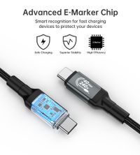 Кабель USB4.Gen 3, 40 Gbps, 240w, C-тато/C-тато, 1.2 м, преміум