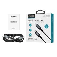 Кабель USB4.Gen 3, 40 Gbps, 240w, C-тато/C-тато, 1.2 м, преміум
