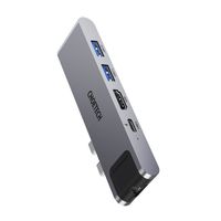 Док станція USB-C 7-в-1 (HDMI/LAN/картрідер/USB-A/USB-C), для MacBook Pro/Air, алюміній