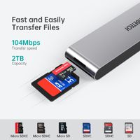 Док станція USB-C 7-в-1 (HDMI/LAN/картрідер/USB-A/USB-C), для MacBook Pro/Air, алюміній