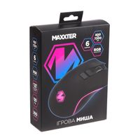 Миша ігрова, Instant 725, 7 кнопок, 7200 DPI, RGB, USB, чорна