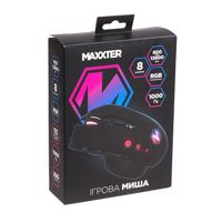 Миша ігрова, Instant 825, 9 кнопок, 12800 DPI, RGB, USB, чорна