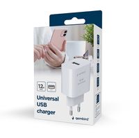 Мережевий ЗП, 1 USB-A 5V/2.4A (12W), білий