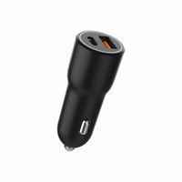 Автомобільний ЗП, 1xUSB-A (18W QC3.0) + 1xUSB-C (PD 20W), чорний