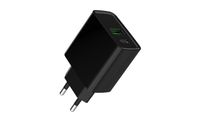 Мережевий ЗП, 1 USB-A + 1 Type-C (PD20Вт + QC3.0 18Вт), чорний