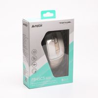 Миша бездротова безшумна Fstyler, Bluetooth / 2.4 ГГц, вбудований акумулятор, 2000DPI, білий+бежевий