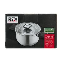 Каструля із кришкою, серія "ANSER", Ø18 h=10 см, 2.5 л