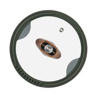 Ківш із литого алюмінію з кришкою, серія "SADR", Ø=16 см, h=9.2 см, 1.4 л