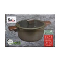 Каструля із литого алюмінію з кришкою, серія "SADR", Ø=20 см, h=10.5 см, 2.6 л