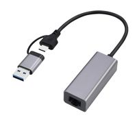 Cablexpert
Мережевий адаптер 2,5 Гбіт/с, USB type-A / type-C (комбо конектор), сірий