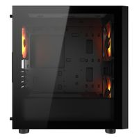 Ігровий корпус, 2*140mm, 1*120mm ARGB вентилятори передвстановлені, mATX/mini-ITX, USB3.0 x 2, USB3.0x2, USB2.0x1, Audio x1, скляне вікно