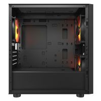 Ігровий корпус, 2*140mm, 1*120mm ARGB вентилятори передвстановлені, mATX/mini-ITX, USB3.0 x 2, USB3.0x2, USB2.0x1, Audio x1, скляне вікно