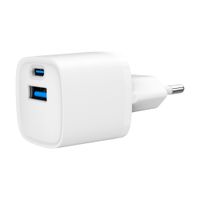 Gembird
Мережевий ЗП, 1 USB-A + 1 Type-C (PD20Вт + QC3.0 18Вт), білий