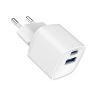 Мережевий ЗП, 1 USB-A + 1 Type-C (PD20Вт + QC3.0 18Вт), білий
