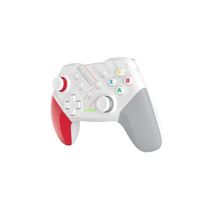 Бездротовий ігровий геймпад, 2.4 ГГц / USB, з акумулятором, білий+червоний+сірий