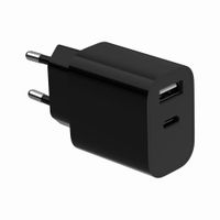 Gembird
Мережевий ЗП, 1xUSB-A+1xUSB-C 5V/2.4A (12W), чорний