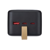 Портативний зарядний пристрій, 40000 mA, PD 65W, з LCD, чорний