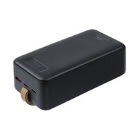 Портативний зарядний пристрій, 40000 mA, PD 65W, з LCD, чорний
