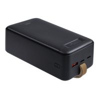 Портативний зарядний пристрій, 40000 mA, PD 65W, з LCD, чорний