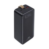 Портативний зарядний пристрій, 40000 mA, PD 65W, з LCD, чорний