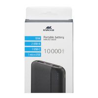 Портативний зарядний пристрій, 10000 mA, чорний