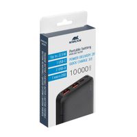 Портативний зарядний пристрій, 10000 mA, QC/PD 22,5 Вт, чорний